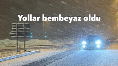 Kuzey Marmara Otoyolu Kocaeli geçişinde kar yağışı etkili oluyor Kuzey
