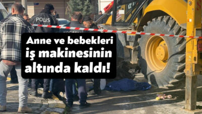 Kocaeli'nin Darıca ilçesinde parka giden anne ve çocuklarına iş makinesi