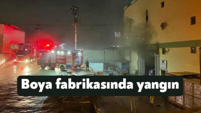 Kocaeli'nin Çayırova ilçesinde bulunan boya fabrikasında çıkan yangın, itfaiye ekiplerinin