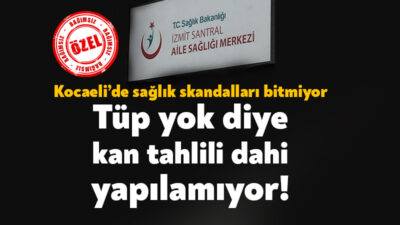 Kocaeli'nin İzmit ilçesinde yer alan Santral Sağlık Ocağı'nda tüp olmadığı