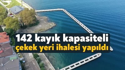 Gölcük Değirmendere’de 100 adet kazığın çakıldığı 142 kayık kapasiteli çekek