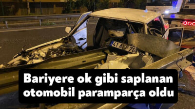 Kocaeli D100 Karayolu ile TEM Otoyolu ayrımında sürücünün direksiyon hakimiyetini