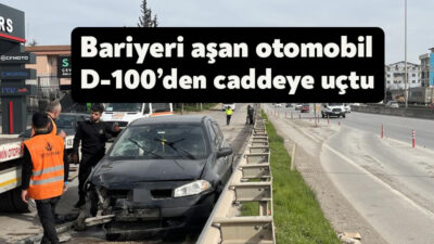 Kocaeli’nin Derince ilçesi D-100 kara yolu geçişinde sürücüsünün kontrolünden çıkan