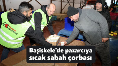 Başiskele Döngel Moda Pazarında tezgâh açan esnafa, Büyükşehir tarafından çorba