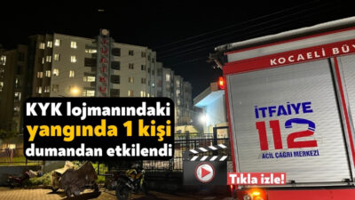 KYK yurdunun lojmanındaki yangında 1 kişi dumandan etkilendi