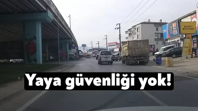 İzmit Sanayi Sitesi köprülü kavşağı yapıldı fakat yayalar için  yaya