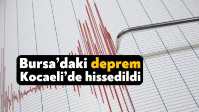 Merkez üssü Gemlik olan 4.1 büyüklüğüne bir deprem meydana geldi.