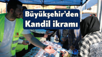 Berat Kandili nedeniyle Büyükşehir, pazarcı esnafına simit, peynir ve çay