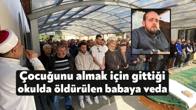 Kocaeli'nin Derince ilçesinde 7 yaşındaki oğlunu almak için geldiği okulun