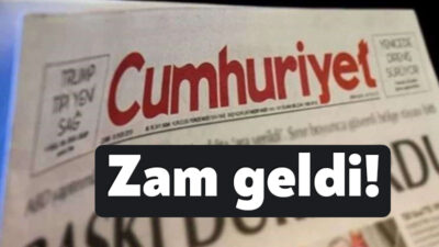 Cumhuriyet gazetesi, maliyet artışları nedeniyle satış fiyatına zam yaptı.