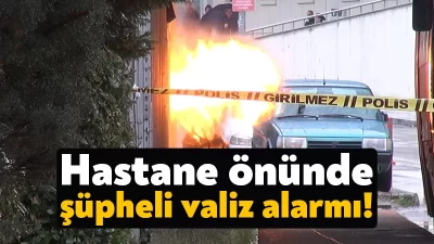 Kocaeli Devlet Hastanesi'nin önündeki köprü altına bırakılan şüpheli valiz paniğe