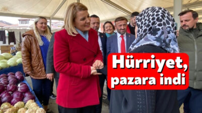 Yenişehir Pazarı’nı ziyaret ederek esnaf ve vatandaşlarla bir araya gelen