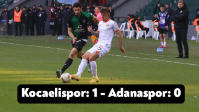 Trendyol 1. Lig’in 21. haftasında Kocaelispor, sahasında Adanaspor'u 1-0 mağlup