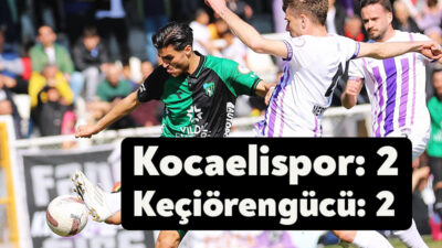 Trendyol 1.Lig’de 24.hafta mücadelesinde deplasmanda Keçiörengücü’ne konuk olan Kocaelispor, iki