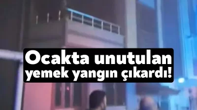 Kocaeli’nin Körfez ilçesinde dairenin mutfak kısmındaki ocakta unutulan yemek yangına