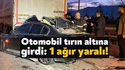 Kocaeli’nin Başiskele ilçesinde bariyere çarpan otomobil, ardından aynı istikamette giden
