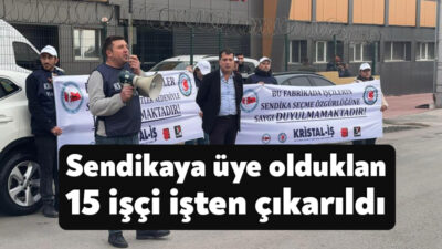 Kocaeli'nin Gebze ilçesinde otomobil camı üreten fabrikada çalışan 15 işçi,