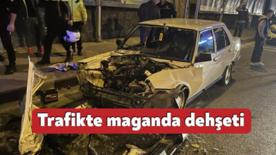 Kocaeli’nin İzmit ilçesinde 3 araca çarptıktan sonra sürücüsünün kaçmaya çalıştığı
