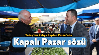 Yahya Kaptan Mahallesi’nde semt pazarında pazarcı esnafı ile bir araya
