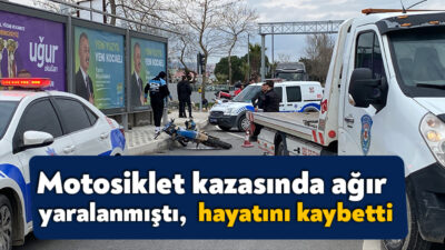 İzmit'te kros motosikletin minibüs ile çarpışması neticesinde meydana gelen kazada