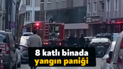 Gebze'de 8 katlı binanın teras katında çıkan yangın paniğe sebep