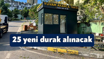 Kocaeli Büyükşehir Belediyesi, prefabrik malzemeden inşa edilecek 25 taksi durak