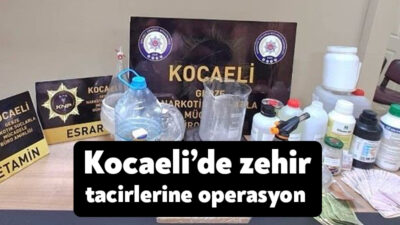 Kocaeli’nin Gebze ilçesinde polis ekiplerince düzenlenen uyuşturucu operasyonunda gözaltına alınan