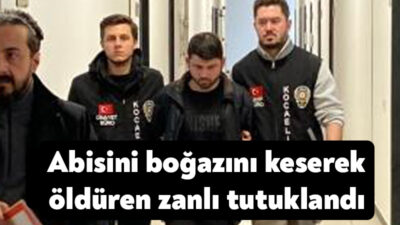 Kocaeli'nin İzmit ilçesinde abisinin boğazını keserek öldüren zanlı çıkarıldığı mahkemece