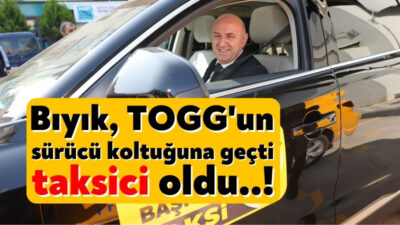 Taksi durağına gelen telefonlara cevap veren Darıca Belediye Başkanı Muzaffer