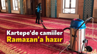 Kartepe'de, ilçe genelindeki camilerde Ramazan-ı Şerif Ayı öncesi bakım ve