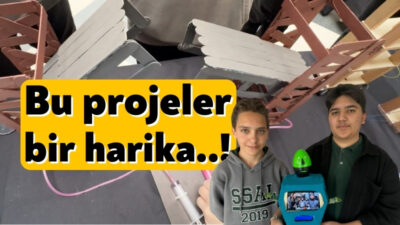 Kocaeli'nin Darıca ilçesinde lise öğrencilerinin birbirinden ilginç projeleri okulda sergilendi.