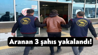 Kocaeli İl Jandarma Komutanlığı hakkında aranma kaydı bulunan 3 şahsı