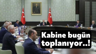 Cumhurbaşkanı Recep Tayyip Erdoğan başkanlığında bugün kabine toplantısı düzenlenecek. Toplantının