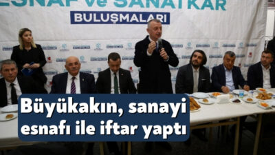 Kocaeli Büyükşehir Belediye Başkanı Tahir Büyükakın, İzmit Sanayi Sitesi esnafıyla