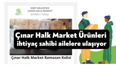 İzmit Çarşısı 3. Yılında da Ramazan paketi desteğini Çınar Halk