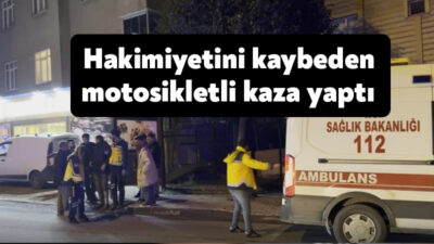 Kocaeli'nin Darıca ilçesinde seyir halinde olan motosikletli direksiyon hakimiyetini kaybederek