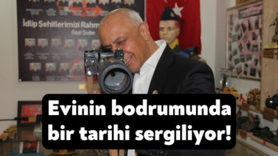 Kocaeli'de gazi Yaşar Saral'ın evinin bodrum katındaki müzesinde Çanakkale Savaşı,