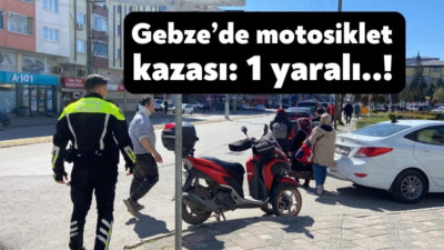 Kocaeli’nin Gebze ilçesinde seyir halindeki motosikletin devrilmesi neticesinde meydana gelen