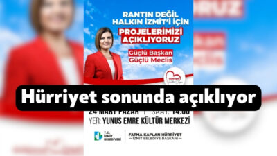CHP İzmit Belediye Başkan adayı Fatma Kaplan Hürriyet, projelerini 24