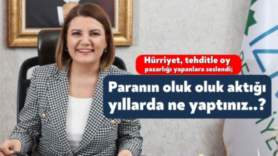 Başkan Hürriyet, ‘İzmit’te bize oy vermezseniz Büyükşehirden hizmet alamazsınız’ diyerek