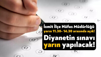 Diyanet İşleri Başkanlığı Mesleki Bilgiler Seviye Tespit Sınavı, yarın yapılacak.