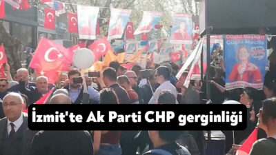 Seçime bir gün kala İzmit Yürüyüş yolunda AK Partili gençler