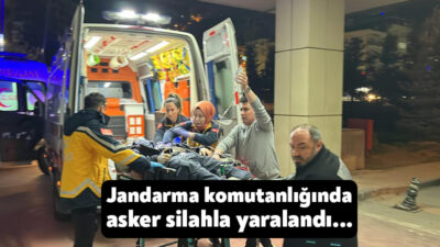 Kocaeli il Jandarma Komutanlığı'nda bir asker gece vakti silahla yaralandı.