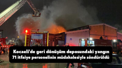 Kocaeli’nin Başiskele ilçesinde sanayi sitesindeki bir geri dönüşüm deposunda çıkan