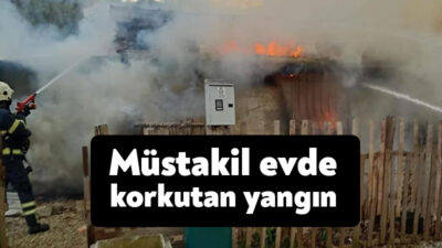 Kocaeli'nin Gölcük ilçesinde müstakil ev, çıkan yangında kullanılamaz hale geldi.