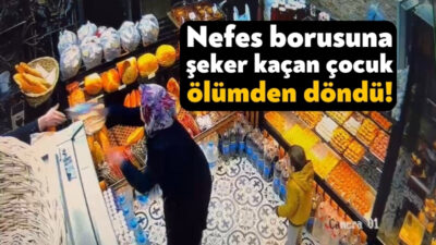 Kocaeli'nin Körfez ilçesindeki bir fırında nefes borusuna şeker kaçan çocuk
