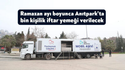 İzmit Belediyesi, mobil aşevi ile Ramazan ayı boyunca Anıtpark’ta her