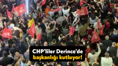 Binlerce CHP’li Derince’de SKM binası önünde toplandı. CHP’liler resmi sonuçları
