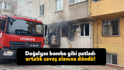 Darıca 'da 5 katlı binanın birinci katında meydana gelen doğalgaz