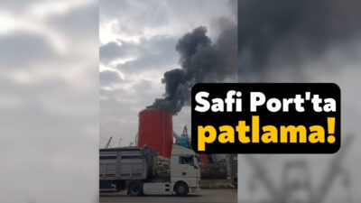 Kocaeli’nin Derince ilçesinde Safi Port'un İzaydaş'a kiraladığı tankta patlama meydana